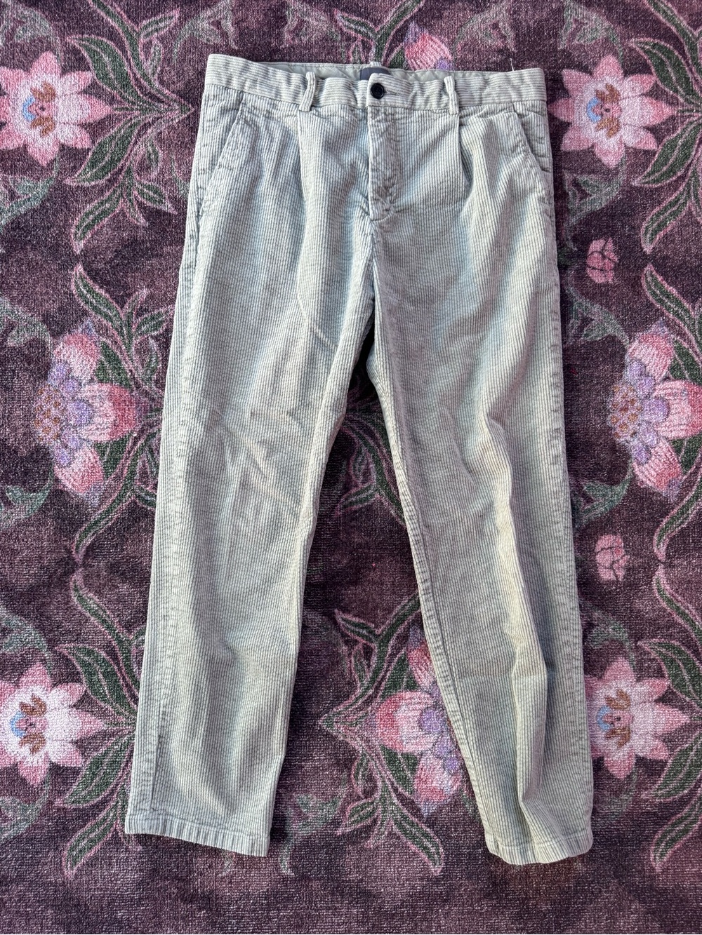 H&M Men's Slim Corduroy Tan Khaki Colored Pants 32 waist